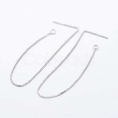 925 Sterling Silver Ear Stud Findings STER-I014-01S-B-1