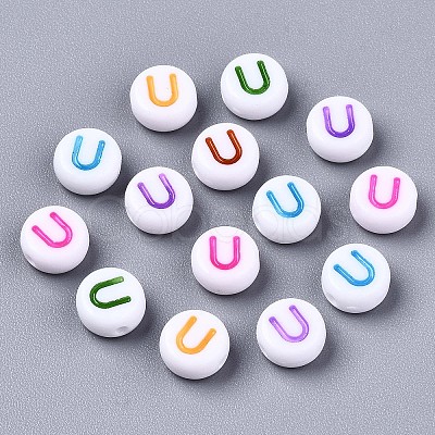 Opaque White Acrylic Beads MACR-N012-01U-1
