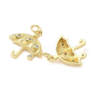 Brass Micro Pave Clear Cubic Zirconia Pendants KK-Z120-59A-G-1