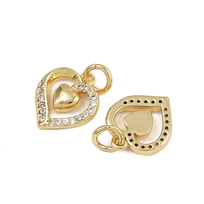 Brass Micro Pave Cubic Zirconia Pendants ZIRC-I367-05G-07-1