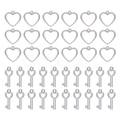 300Pcs 2 Style CCB Plastic Charms CCB-DC0001-03-1