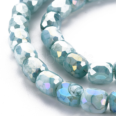 Opaque Baking Paint Glass Beads Strands EGLA-N006-008-B05-1