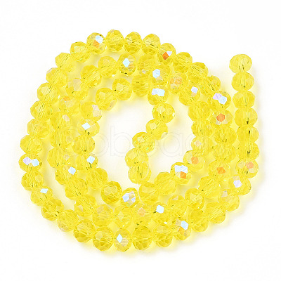 Electroplate Glass Beads Strands EGLA-A034-T4mm-L28-1