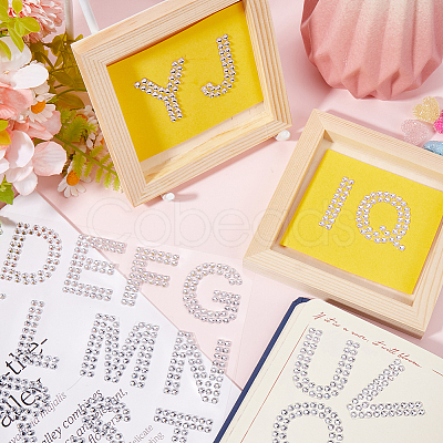 4 Sheets Rhinestone Stickers DIY-SP0003-92A-1