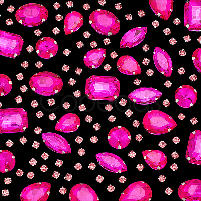 156Pcs 7 Styles Sew on Rhinestone DIY-SP0007-30D-1