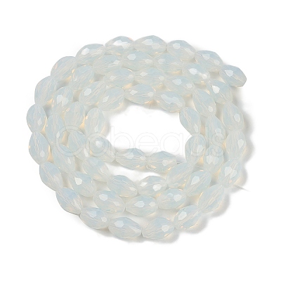 Electroplate Imitation Jade Glass Beads Strands EGLA-N013-J4mm-D02-1