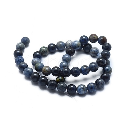 Natural Dumortierite Quartz Bead Strands G-I224-03-6mm-1