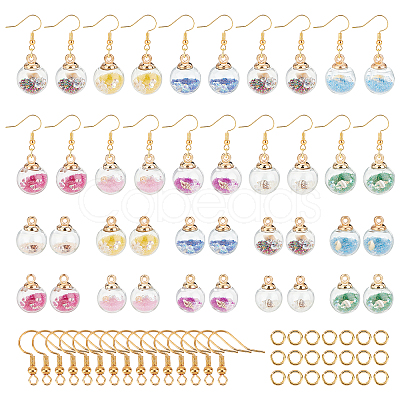 Ocean Theme Pendant Earrings DIY Making Kit DIY-SC0017-81A-1