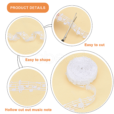 Hollow Lace Embossing Ribbon Tape DIY Sewing Wedding Decoration Accessories OCOR-WH0020-10-1