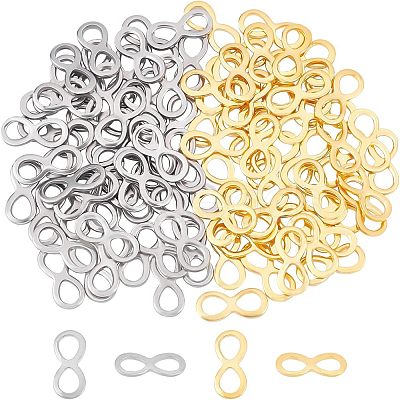 100Pcs 2 Colors 304 Stainless Steel Links Connectors STAS-UN0026-46-1