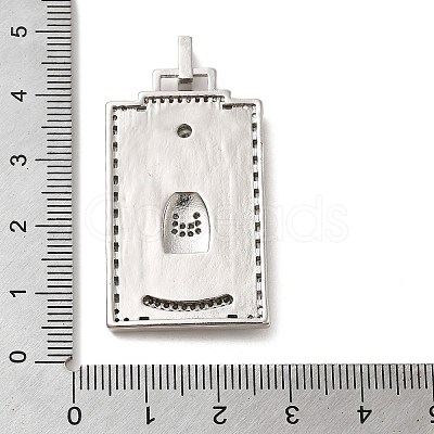 Brass Micro Pave Cubic Zirconia Pendants with Enamel KK-H458-01P-16-1