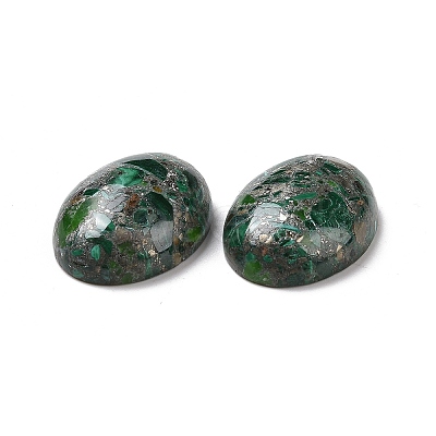 Natural Malachite Cabochons G-E464-42O-1