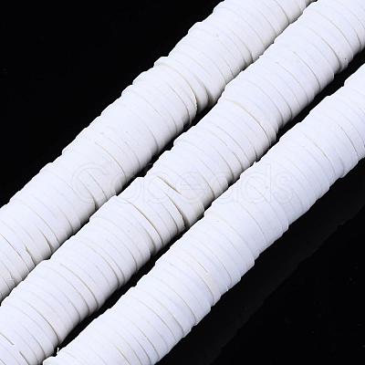 Flat Round Handmade Polymer Clay Beads CLAY-R067-10mm-17-1