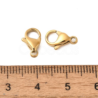 Ion Plating(IP) 304 Stainless Steel Lobster Claw Clasps Hand Polished STAS-AB11-G-01-1