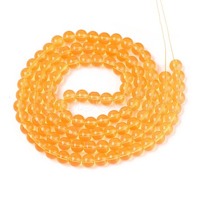 Baking Paint Glass Beads Strands DGLA-Q023-8mm-DB47-1