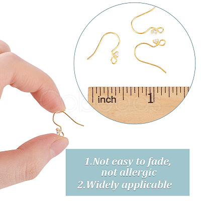 10Pcs 925 Sterling Silver with Clear Cubic Zirconia Earring Hooks FIND-GO0002-58-1