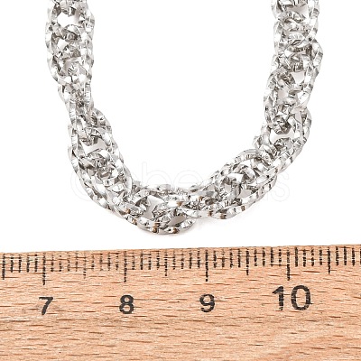 6MM 304 Stainless Twisted Rope Chain Necklaces SA-CBA725A-24P-1