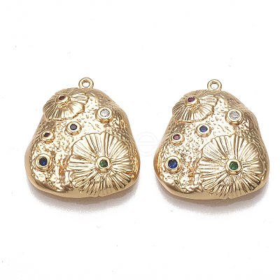 Brass Pendants X-KK-T038-349G-1