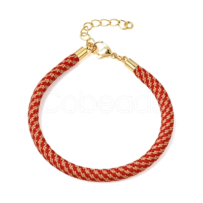 Braided Round Polyester Cord Bracelet Makings FB-CBAEDA0-01G-1