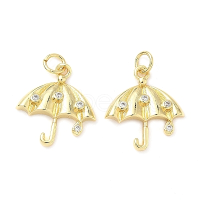 Brass Micro Pave Clear Cubic Zirconia Pendants KK-Z120-59A-G-1