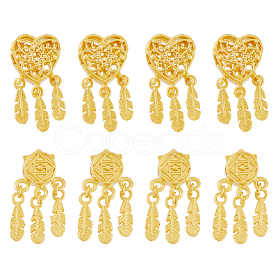 SUPERFINDINGS 10Pcs 2 Style Alloy Pendant FIND-FH0006-97-1