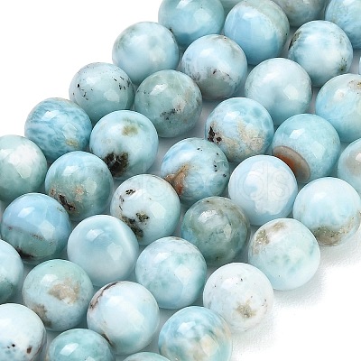 Natural Larimar Beads Strands GG-CBA007A-B01-10mm-1