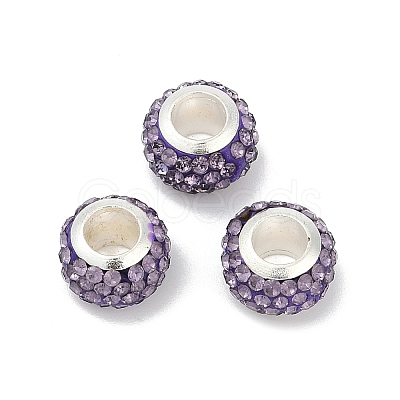 Alloy Rhinestone Clay Pave Beads ALRI-D300-03S-02-1