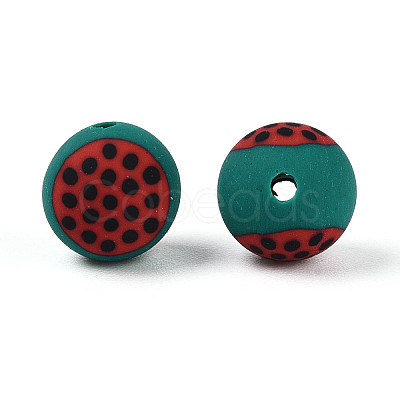 Fruits Theme Handmade Polymer Clay Beads CLAY-T022-04I-1