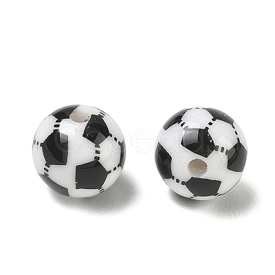 Sports Opaque Acrylic Beads AC-CBAC27C-02-1