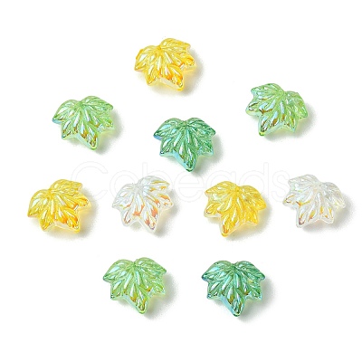 40Pcs 4 Colors Electroplate Transparent Glass Beads GLAA-CJ0002-90-1