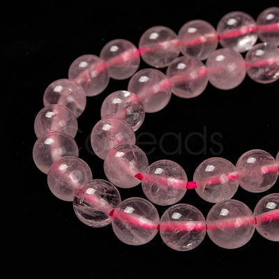 Natural Rose Quartz Beads Strands G-C076-8mm-3-1
