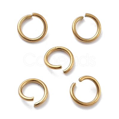 Ion Plating(IP) 304 Stainless Steel Open Jump Rings STAS-M081-01G-04-1