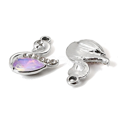 UV Plating Alloy Glass Pendants FIND-K032-35P-1