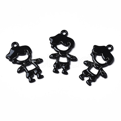 Spray Painted Alloy Pendants PALLOY-T077-165-1