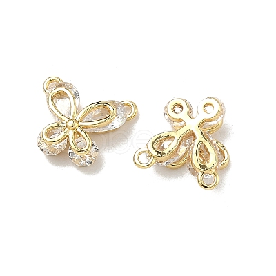 Brass Micro Pave Cubic Zirconia Pendants KK-D235-19G-01-1