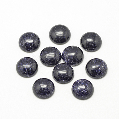 Synthetic Blue Goldstone Cabochons G-R416-12mm-34-1