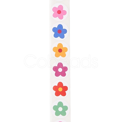 500Pcs Flower Stickers AJEW-S089-09-1