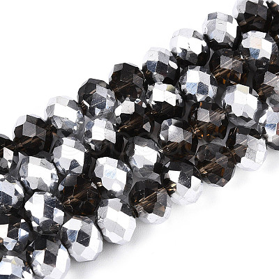 Electroplate Glass Beads Strands LS-GR8MMY-01S-1