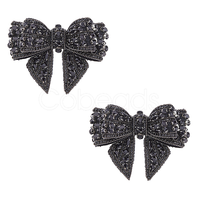 Polyester Bowknot Shoe Decorations FIND-WH0126-445-1