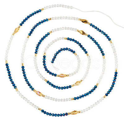Glass Beaded Adjustable Waist Chains for Women AJEW-TA0005-78A-1