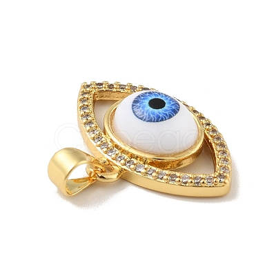 Brass Micro Pave Cubic Zirconia Pendants KK-B059-40G-A-1
