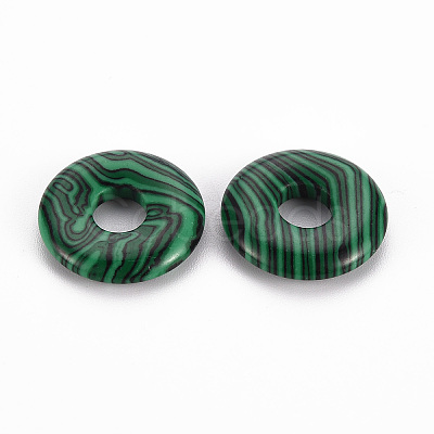 Synthetic Malachite Pendants G-T122-66J-1