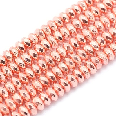 Electroplate Non-magnetic Synthetic Hematite Beads Strands G-L485-06D-RG-1