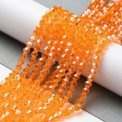 Transparent Electroplate Glass Beads Strands EGLA-A039-T4mm-A23-1