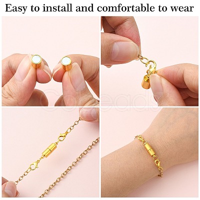 20 Sets 2 Colors Alloy Magnetic Clasps PALLOY-CJ0002-42-1