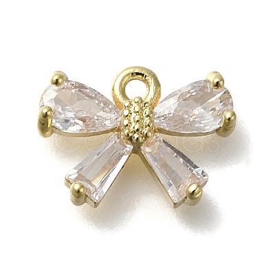 Rack Plating Brass Micro Pave Cubic Zirconia Charms KK-M014-02D-G-1