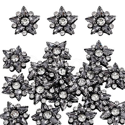 Stainless Steel & Glass Ornaments Accessories AJEW-WH0696-122B-1