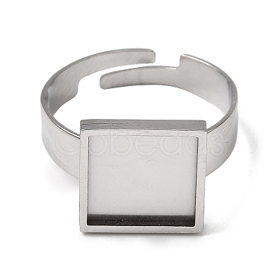304 Stainless Steel Adjustable Ring Settings STAS-D374-02P-01-1