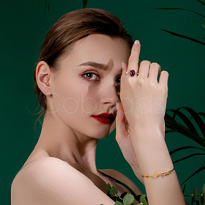 9Pcs 9 Style Cat Eye & Cubic Zirconia Open Cuff Rings Set RJEW-FI0001-12-1