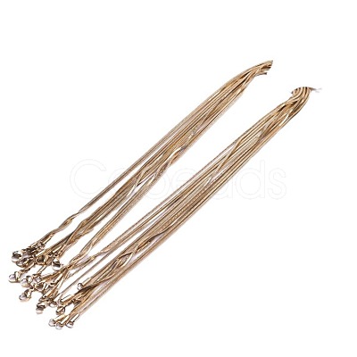 1.5mm 304 Stainless Steel Square Snake Chain Necklaces TW4888-3-1